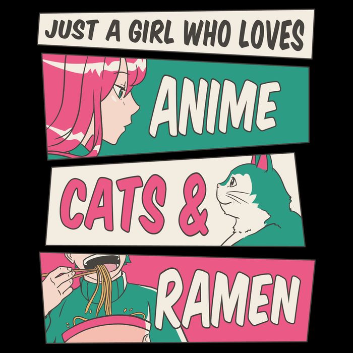 Just A Girl Who Loves Anime Cats And Ramen City Backpack