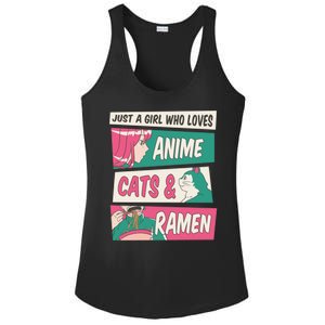 Just A Girl Who Loves Anime Cats And Ramen Ladies PosiCharge Competitor Racerback Tank