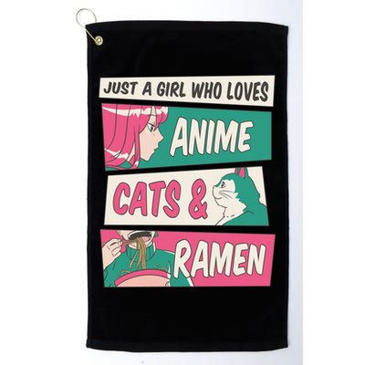 Just A Girl Who Loves Anime Cats And Ramen Golf Towel