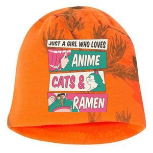 Just A Girl Who Loves Anime Cats And Ramen Kati - Camo Knit Beanie