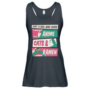 Just A Girl Who Loves Anime Cats And Ramen Ladies Essential Flowy Tank