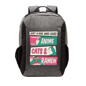 Just A Girl Who Loves Anime Cats And Ramen Vector Backpack