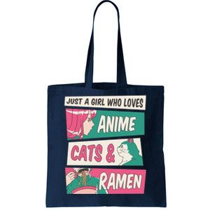 Just A Girl Who Loves Anime Cats And Ramen Tote Bag