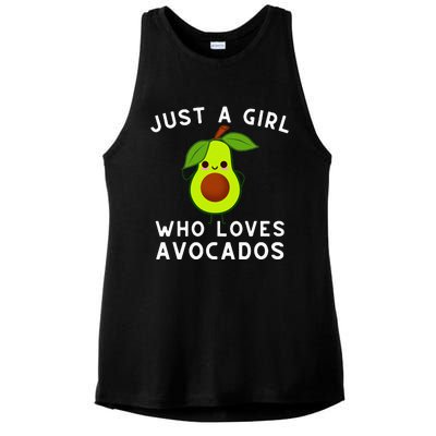 Just A Girl Who Loves Avocados Avocado & Guacamole Ladies PosiCharge Tri-Blend Wicking Tank