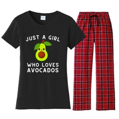 Just A Girl Who Loves Avocados Avocado & Guacamole Women's Flannel Pajama Set