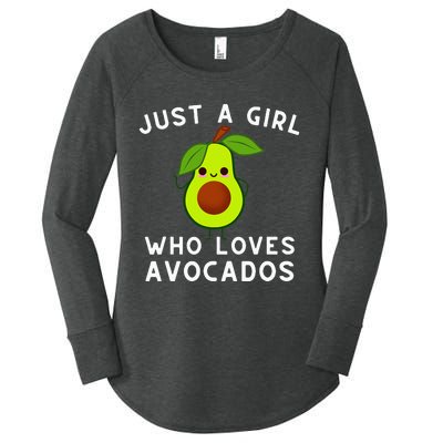 Just A Girl Who Loves Avocados Avocado & Guacamole Women's Perfect Tri Tunic Long Sleeve Shirt