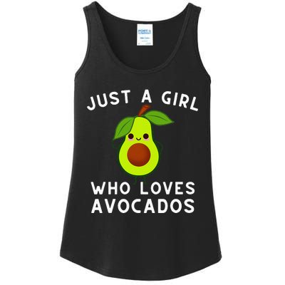 Just A Girl Who Loves Avocados Avocado & Guacamole Ladies Essential Tank