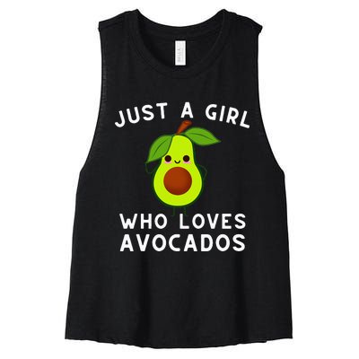 Just A Girl Who Loves Avocados Avocado & Guacamole Women's Racerback Cropped Tank