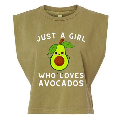 Just A Girl Who Loves Avocados Avocado & Guacamole Garment-Dyed Women's Muscle Tee