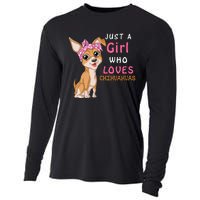 Just A Girl Who Loves Chihuahuas Cooling Performance Long Sleeve Crew