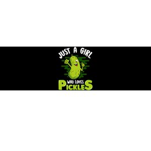 Just A Girl Who Loves Pickles Cucumber Wo Gift Bumper Sticker