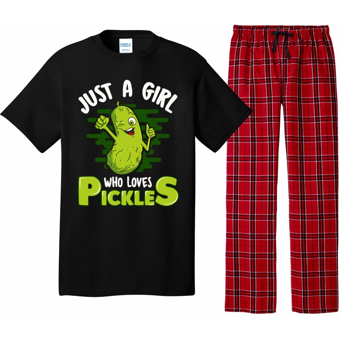 Just A Girl Who Loves Pickles Cucumber Wo Gift Pajama Set