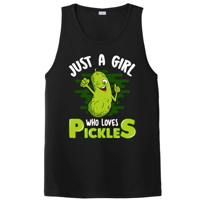 Just A Girl Who Loves Pickles Cucumber Wo Gift PosiCharge Competitor Tank