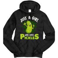 Just A Girl Who Loves Pickles Cucumber Wo Gift Tie Dye Hoodie