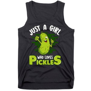 Just A Girl Who Loves Pickles Cucumber Wo Gift Tank Top