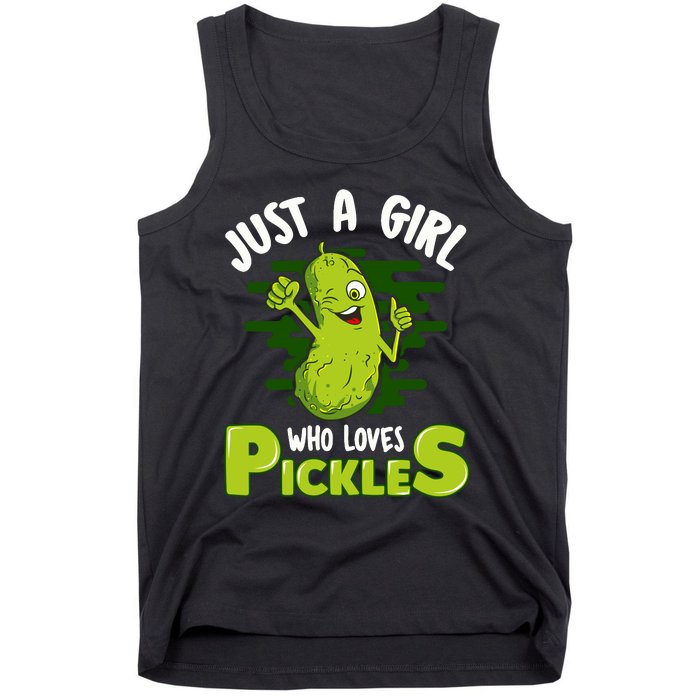 Just A Girl Who Loves Pickles Cucumber Wo Gift Tank Top