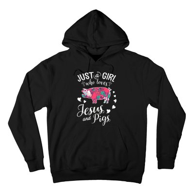 Just A Girl Who Loves Jesus And Pigs Farmer Lover Hoodie