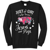 Just A Girl Who Loves Jesus And Pigs Farmer Lover Sweatshirt