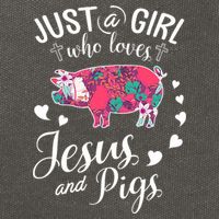 Just A Girl Who Loves Jesus And Pigs Farmer Lover Cotton Canvas Backpack