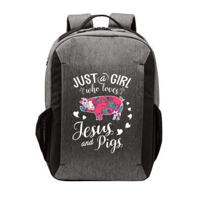 Just A Girl Who Loves Jesus And Pigs Farmer Lover Vector Backpack