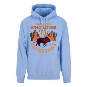 Just A Girl Who Loves Javelinas Desert Animal Lover Unisex Surf Hoodie