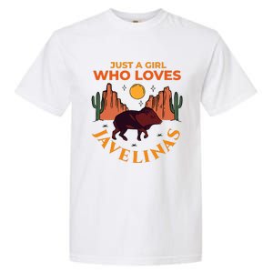 Just A Girl Who Loves Javelinas Desert Animal Lover Garment-Dyed Heavyweight T-Shirt