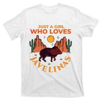 Just A Girl Who Loves Javelinas Desert Animal Lover T-Shirt