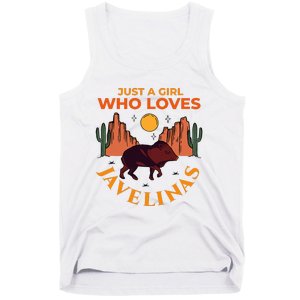 Just A Girl Who Loves Javelinas Desert Animal Lover Tank Top