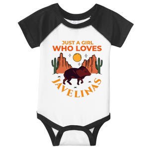 Just A Girl Who Loves Javelinas Desert Animal Lover Infant Baby Jersey Bodysuit