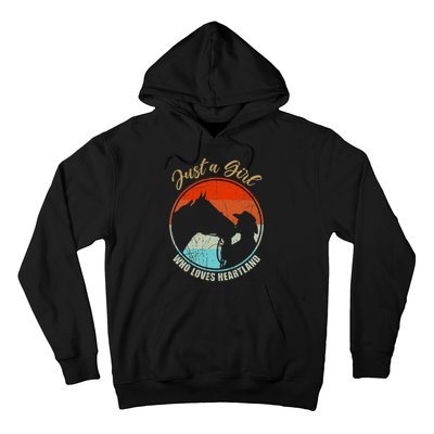 Just A Girl Who Loves Heartland Vintage Cowgirl Fun Hoodie