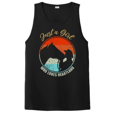 Just A Girl Who Loves Heartland Vintage Cowgirl Fun PosiCharge Competitor Tank