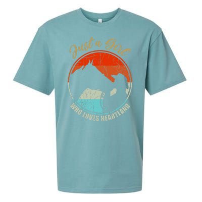 Just A Girl Who Loves Heartland Vintage Cowgirl Fun Sueded Cloud Jersey T-Shirt