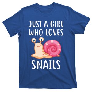 Just A Girl Who Loves Snails Cute Snail Girl Gift T-Shirt