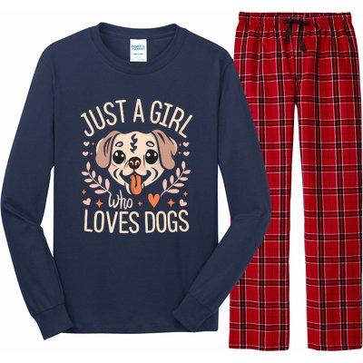 Just A Girl Who Loves Dogs Long Sleeve Pajama Set