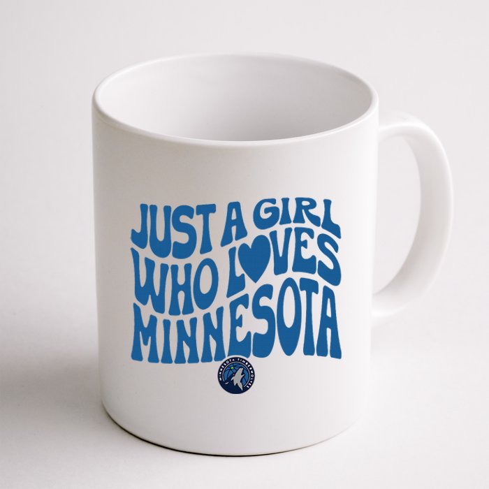 Just A Girl Who Loves Minnesota Blue Wavy Logo Coffee Mug