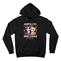 Just A Girl Who Loves Cats Cute Cat Lover Hoodie