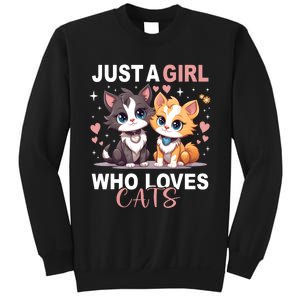 Just A Girl Who Loves Cats Cute Cat Lover Sweatshirt