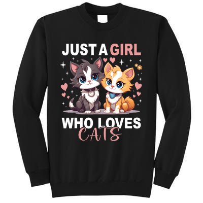 Just A Girl Who Loves Cats Cute Cat Lover Sweatshirt