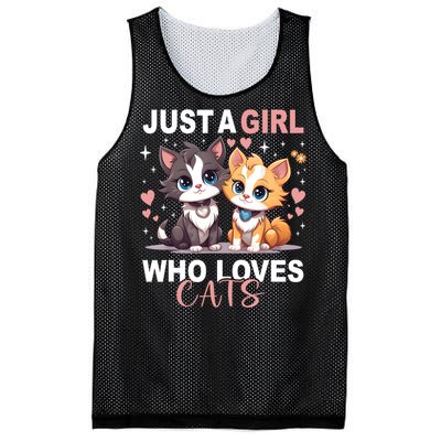 Just A Girl Who Loves Cats Cute Cat Lover Mesh Reversible Basketball Jersey Tank