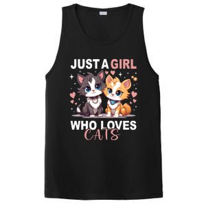 Just A Girl Who Loves Cats Cute Cat Lover PosiCharge Competitor Tank