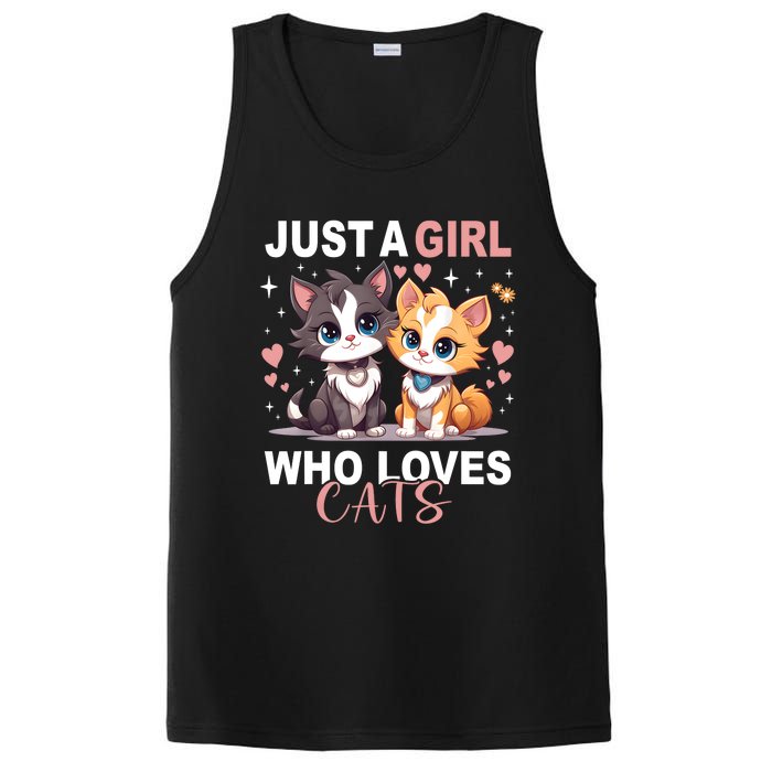 Just A Girl Who Loves Cats Cute Cat Lover PosiCharge Competitor Tank