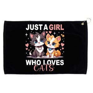 Just A Girl Who Loves Cats Cute Cat Lover Grommeted Golf Towel