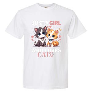 Just A Girl Who Loves Cats Cute Cat Lover Garment-Dyed Heavyweight T-Shirt