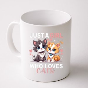 Just A Girl Who Loves Cats Cute Cat Lover Coffee Mug