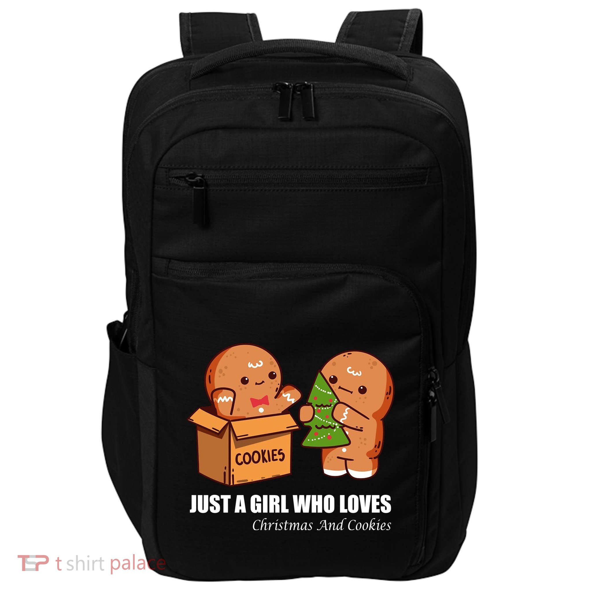 Just A Girl Who Loves Christmas And Cookies Impact Tech Backpack