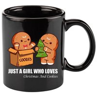 Just A Girl Who Loves Christmas And Cookies 11oz C Handle Ceramic Mug