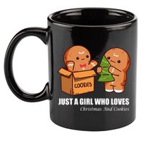 Just A Girl Who Loves Christmas And Cookies 11oz C Handle Ceramic Mug