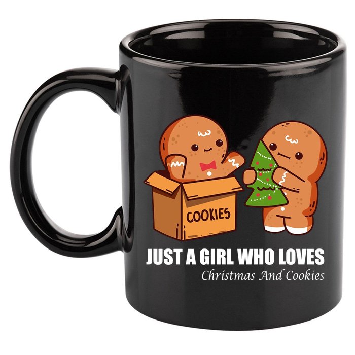 Just A Girl Who Loves Christmas And Cookies 11oz C Handle Ceramic Mug