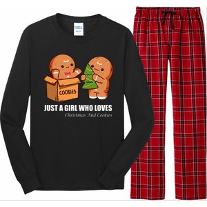 Just A Girl Who Loves Christmas And Cookies Long Sleeve Pajama Set