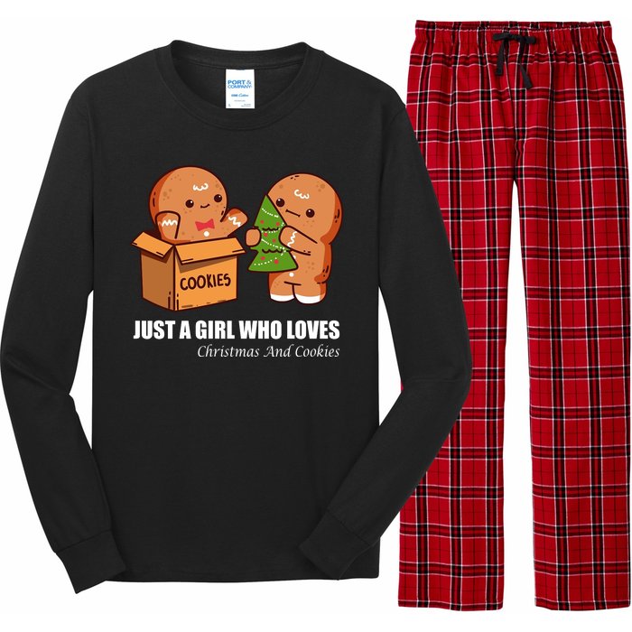 Just A Girl Who Loves Christmas And Cookies Long Sleeve Pajama Set